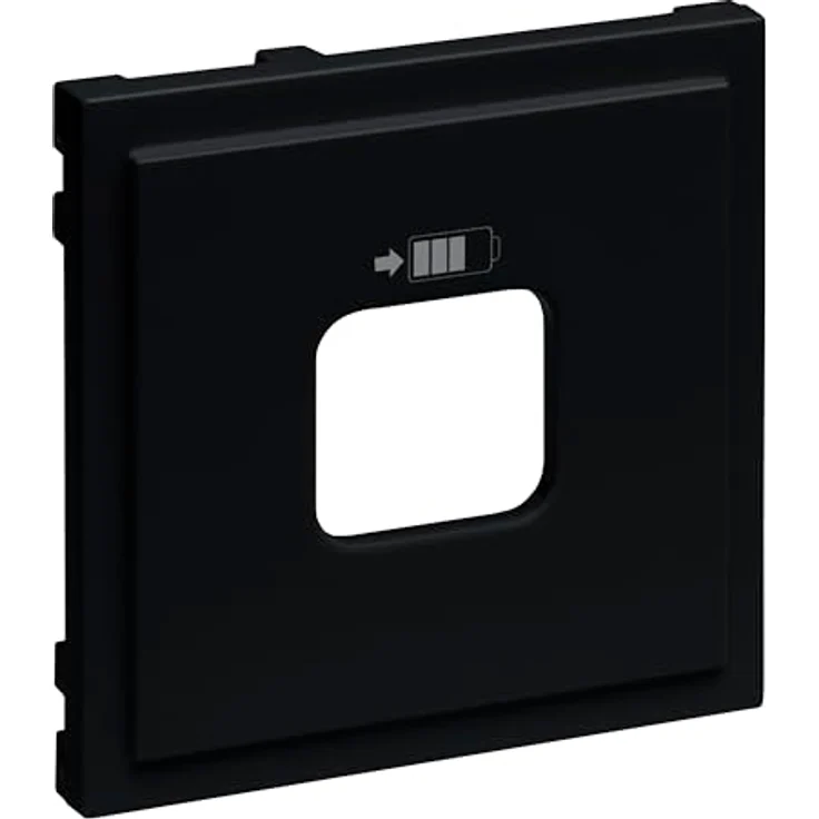 LEGRAND SEANO Abdeckung für USB-Ladesteckdosen A+C und C+C, 3000 mA, schwarz lackiert, für Schalter-Rahmen SEANO, SEANO+ und SEANO Natura – Bild 1