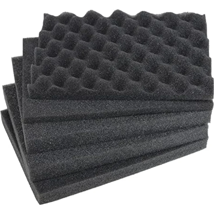 HMF ODR100 Koffereinlagen mit Rasterschaumstoff für Outdoor-Fotokoffer | 5er Set | 21,5 x 15 cm – Bild 1