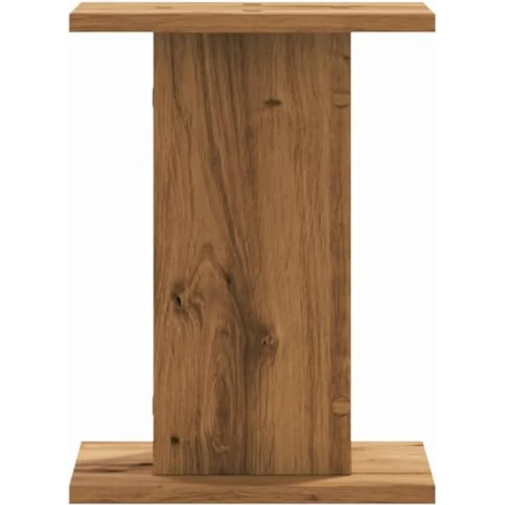 vidaXL Blumenständer Pflanzenständer 2 Stk. Artisan-Eiche 30x30x40 cm Holzwerkstoff (1 St) - Robuster Pflanzenständer aus langlebigem Holzwerkstoff, mit großer und stabiler Oberfläche, hohle Konstruktion für erhöhte Stabilität in Artisan-Eiche-Farbe – Bild 7