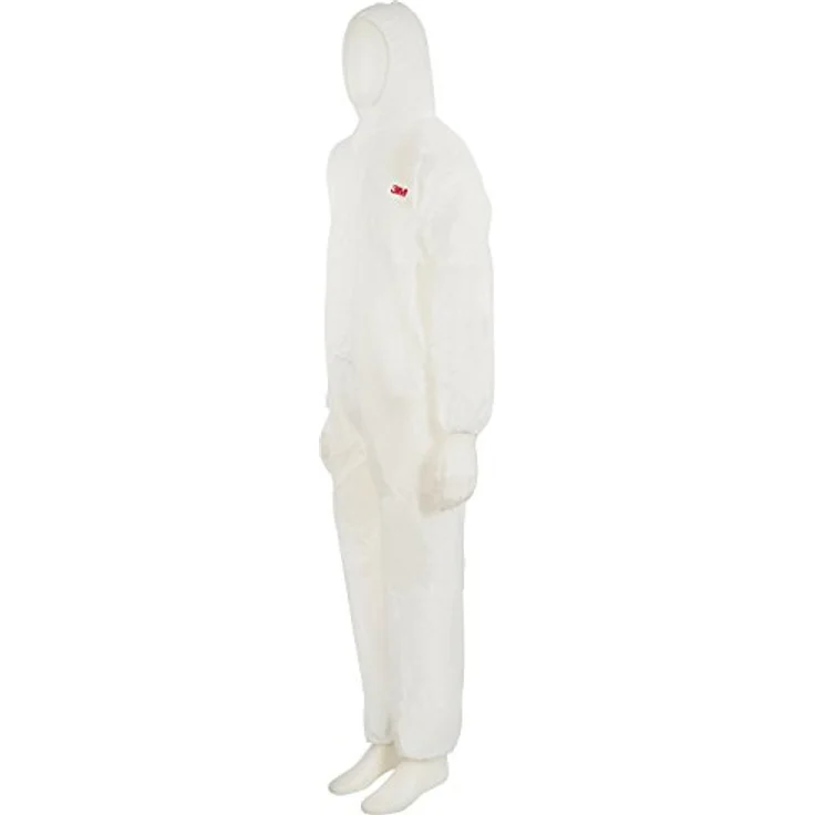 3M Schutzanzug 4515WL, Größe L, Weiß, EN 1073-2, Typ 5/6, SMS-Material, hoch atmungsaktiv – Bild 2