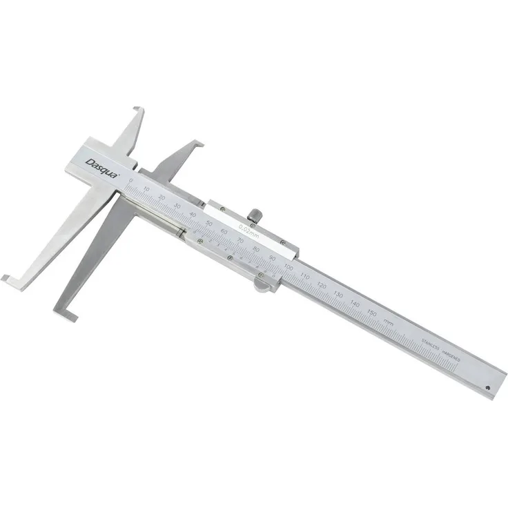 Dasqua 2605-0040 Innennuten-Messschieber DIN EN 862, präzise Messung ohne obere Innenbacke