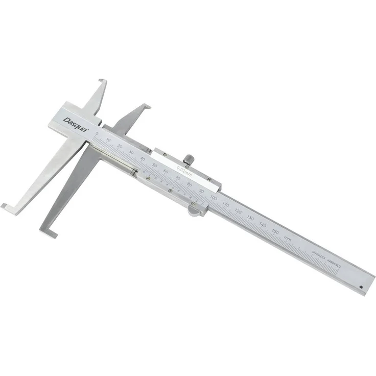 Dasqua 2605-0040 Innennuten-Messschieber DIN EN 862, präzise Messung ohne obere Innenbacke