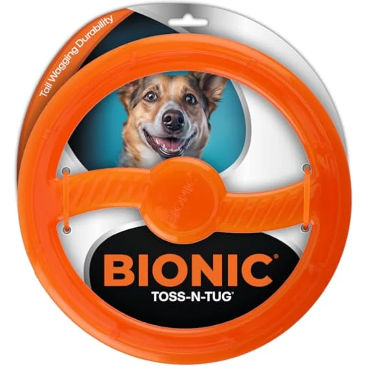 Bionic Toss-n-Tug Ring, extrem widerstandsfähiges Hundespielzeug, 22,7cm – Bild 1