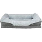 TRIXIE Tierbett Vital Bett Lino grau/hellgrau für Katzen - Orthopädisches Bett mit Memory-Effekt