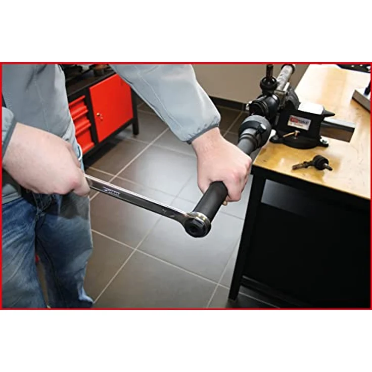 KS Tools Axialgelenk-Spezialschlüssel-Satz 4tlg., Drehmomentschlüssel mit 3 Spezial-Aufsätzen (30-45 mm) und stabilem Kunststoffkoffer – Bild 6