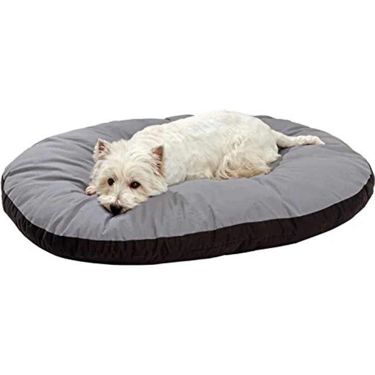 Karlie Kissen oval L: 70 cm B: 56 cm H: 8 cm grau-schwarz – Bild 1