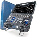 HASKYY Drehmomentschlüssel Motorrad Set 3/8" 5-60Nm 27tlg feine Abstufung 0,5