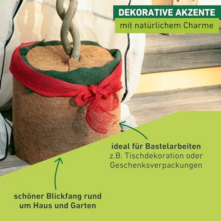 Windhager Jute-Wickelstreifen , 10 cm x 25 m, rot 05852 – Bild 7
