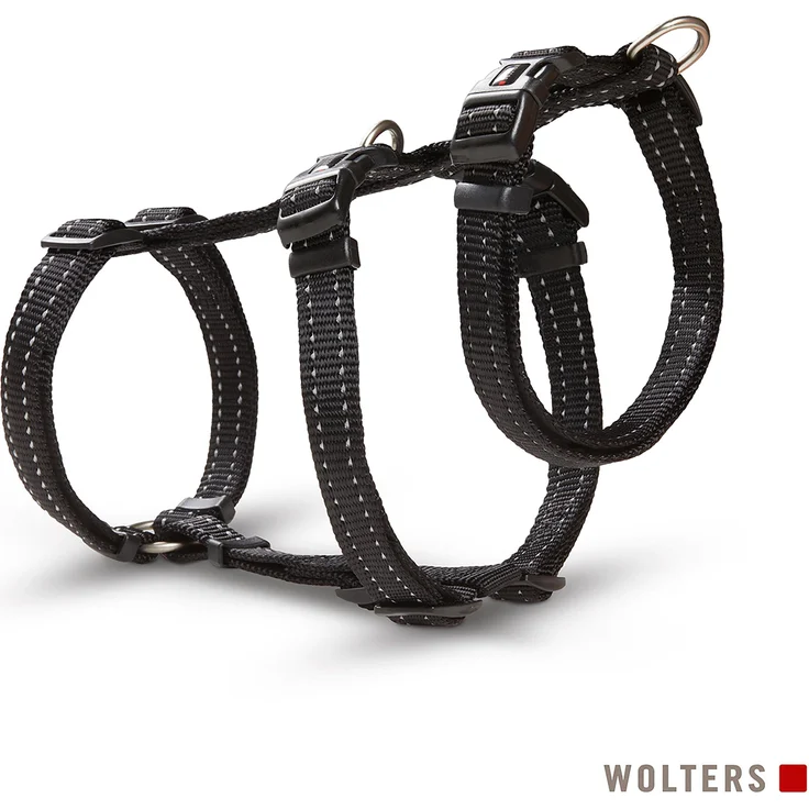 Wolters Soft & Safe Geschirr No Escape Gr.L 50-70 cm, schwarz, mit verstellbaren Gurten und stabilem Schnellverschluss, ideal für ängstliche Hunde – Bild 1