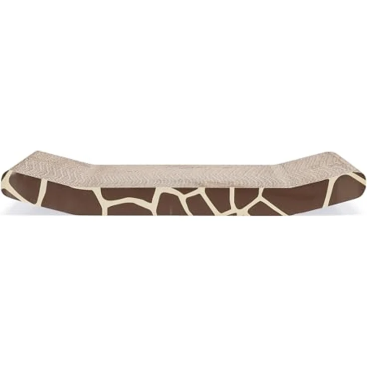 Karlie Karton Kratzbrett Giraffe, beidseitig verwendbar aus recyceltem Karton, inkl. Catnip, 44 x 21,5 x 5,5 cm – Bild 2