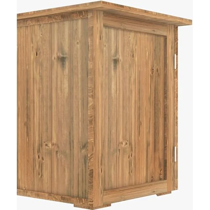 Outsunny Gartenschuppen, Holz-Geräteschrank, Wetterfest, Rustikales Design, Braun, 77 x 55 x 72 cm – Bild 8