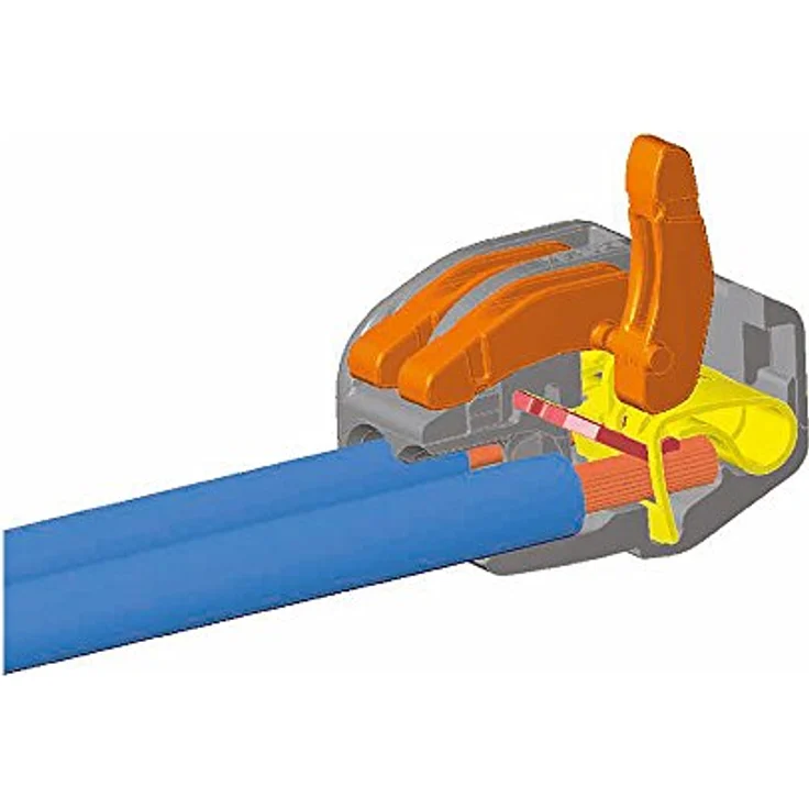 WAGO 222-412-50 Verbindungsklemme flexibel, 0.08-4mm², 2 Pol, 50 St., Grau/Orange – Bild 4