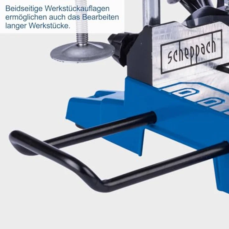 Scheppach Kappsäge- und Gehrungssäge HM210L | Leistung 1500W | Schnitthöhe -/ Breite 60 & 120mm | SägeblattØ 210mm | Sägekopf 45° neigbar nach links | Laser, Werkstückauflagen & Sägeblattschutz – Bild 4