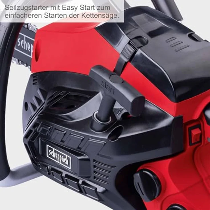 Scheppach Benzin-Kettensäge PCS38, 1.300 W 2-Takt-Motor, Schwertlänge 35 cm, max. Aststärke 33,5 cm, werkzeugloser Kettenwechsel – Bild 2