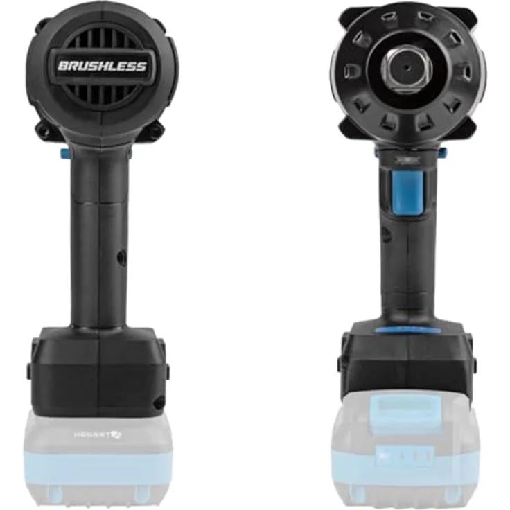 Högert Technik Akku-Schlagschrauber 18V OneAccuSystem, bürstenloser Motor, 1000 Nm Drehmoment, 1300 Nm Losbrechmoment, 3/4" Vierkant, LED-Beleuchtung, 3 Geschwindigkeitsstufen, Metallgetriebe, ohne Akku – Bild 2