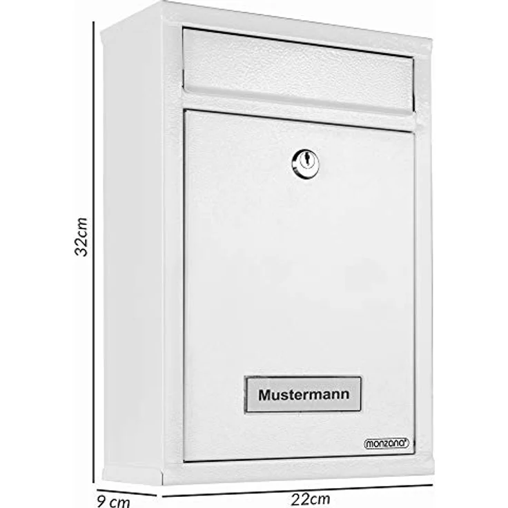 DEUBA 6x Briefkasten Wandbriefkasten Briefkastenanlage Postkasten Stahl Auswahl weiß – Bild 6