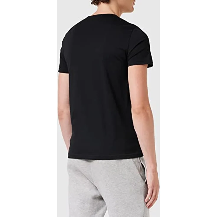 Emporio Armani Herren T-Shirt Casual, figurbetont, grau, Größe S, aus atmungsaktiver Baumwolle mit Rundhals-Ausschnitt und Eagle-Logo – Bild 3