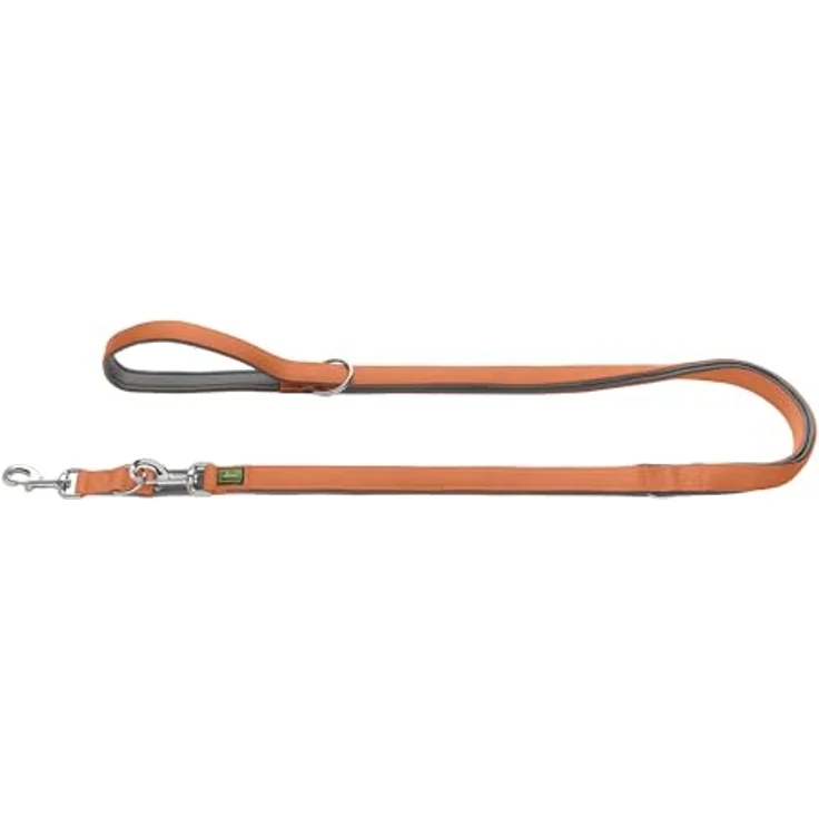 HUNTER Verstellbare Führleine NEOPREN, Kupfer-grau, strapazierfähiges Nylon, 3-fache Verstellmöglichkeit, weiche Neoprenpolsterung, optimal für Alltag und Training, Größe: 15-200 – Bild 2
