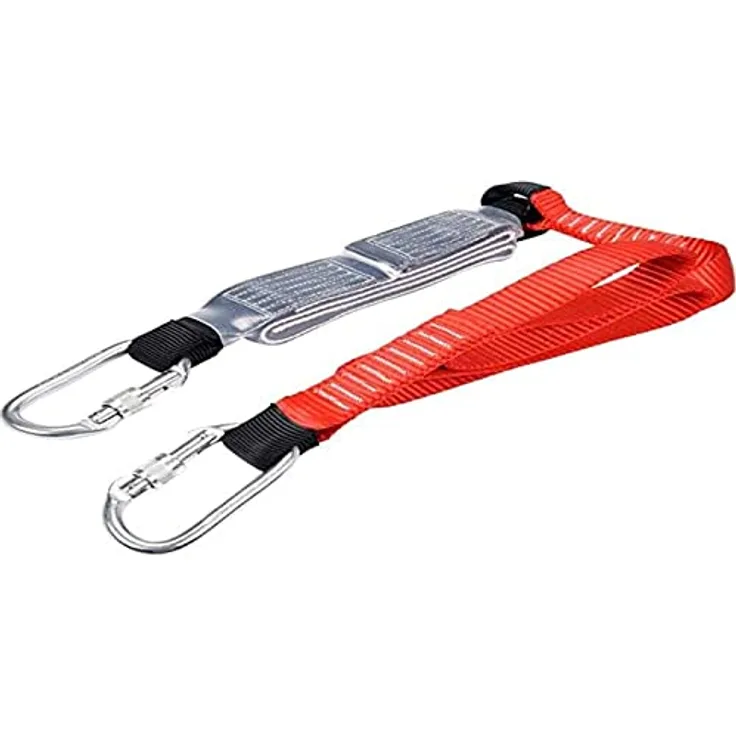 YATO Profi Verbindungsmittel mit Sicherheitsfalldämpfer aus Gurtband – 1,8 Meter – mit Karabiner, signalrot, reißfest bis >22KN - Preisvergleich