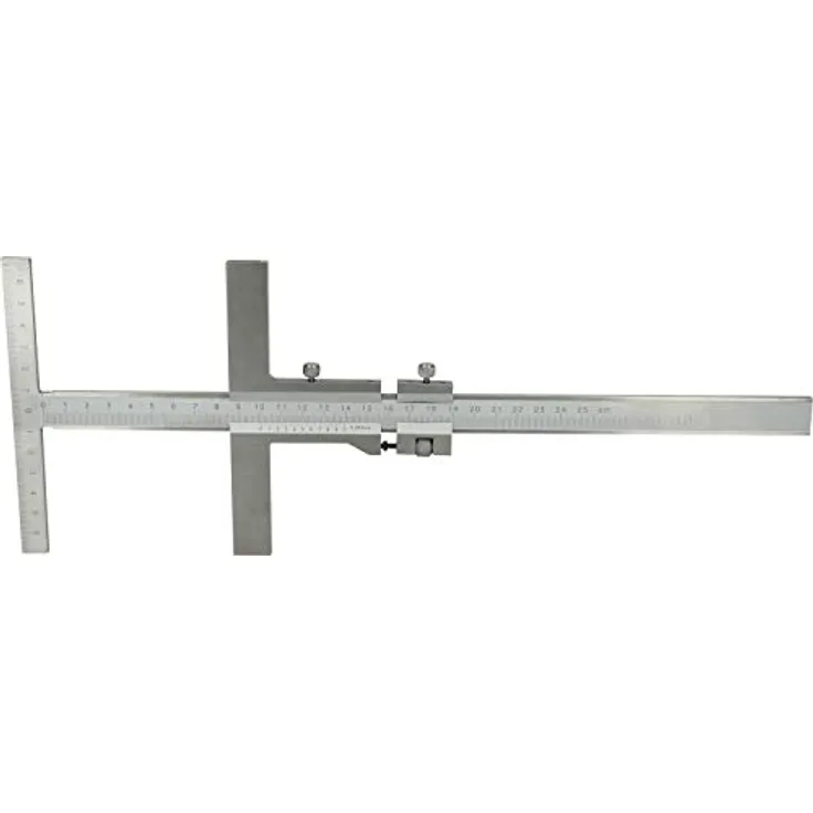 KSTOOLS Anreiß-Messschieber, 0 - 250 mm Messbereich, Präzisions-Skalenteilung, rostfreier Stahl, mit Feststellschraube, Gesamtgröße 375 mm, im stabilen Etui
