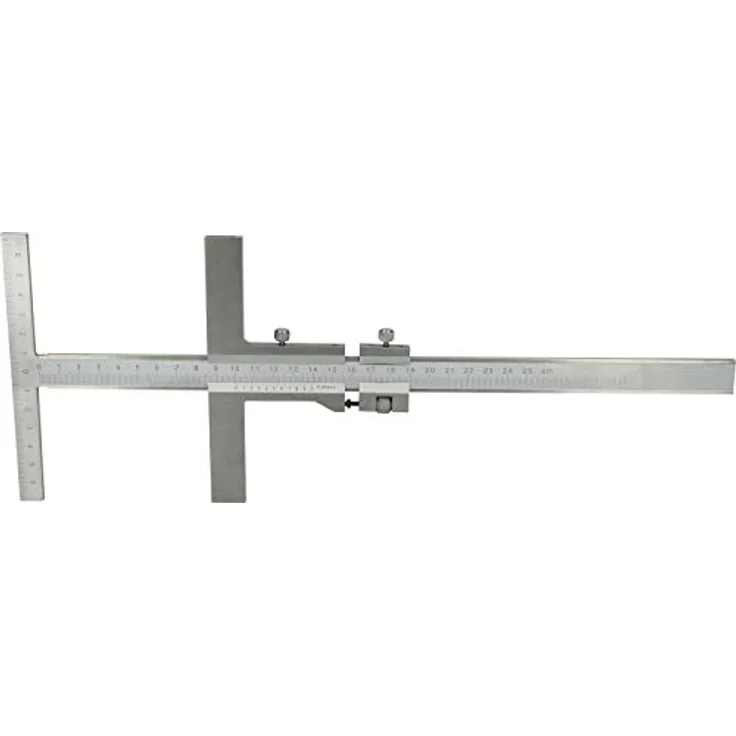 KSTOOLS Anreiß-Messschieber, 0 - 250 mm Messbereich, Präzisions-Skalenteilung, rostfreier Stahl, mit Feststellschraube, Gesamtgröße 375 mm, im stabilen Etui – Bild 1