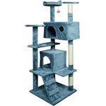 MICA Kratzbaum aus Sisal in grau/weiß, ca. 50 x 50 x 143 cm