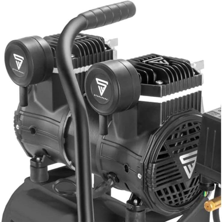 STAHLWERK Kompressor ST-110 Pro, Druckluftset mit 10 bar Maximaldruck, 210 l/min Durchfluss, 10 l Kesselinhalt, inkl. digitaler Reifenfüllpistole und PU-Druckluftschlauch – Bild 6