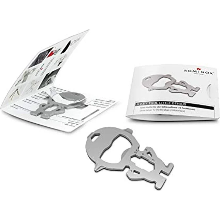ROMINOX Key Tool Little Genius, Edelstahl Multitool mit 13 Funktionen für Schlüsselbund, ideal auf Reisen oder als Geschenk – Bild 1