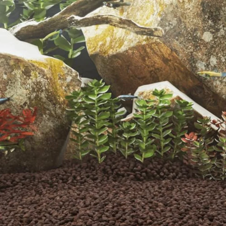 vidaXL Lavastein Biologische Filter, Lavamulch für Aquarium Landschaftsbau, Vulkangestein Garten Deko Steine, Rot 25 kg 5-8 mm – Bild 2