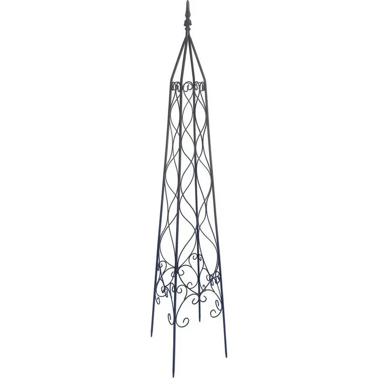 Trend Line Rankhilfe TrendLine Metallobelisk 143 cm, Stahl, grau, 143 cm