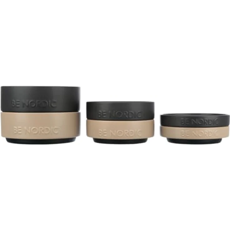 TRIXIE Hundenapf aus Keramik BE NORDIC 1200 ml schwarz - moderner Fressnapf für große Hunde ø 18 cm Keramiknapf mit rutschfester Gummierung - 24524 – Bild 2