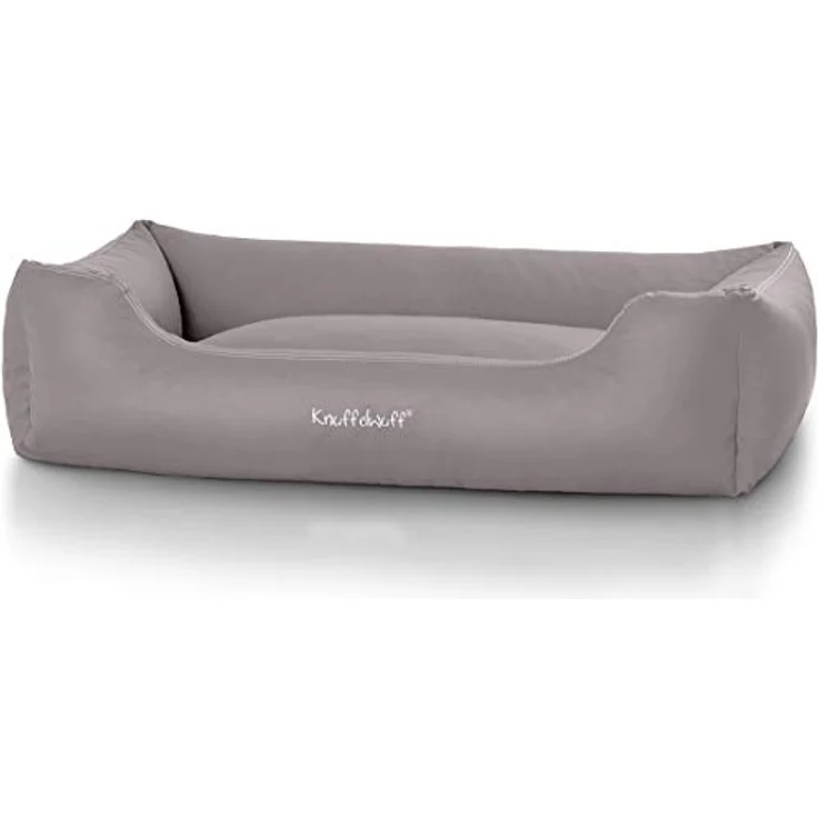 Knuffelwuff Leder Hundebett Sidney grau XXXL – Bild 2