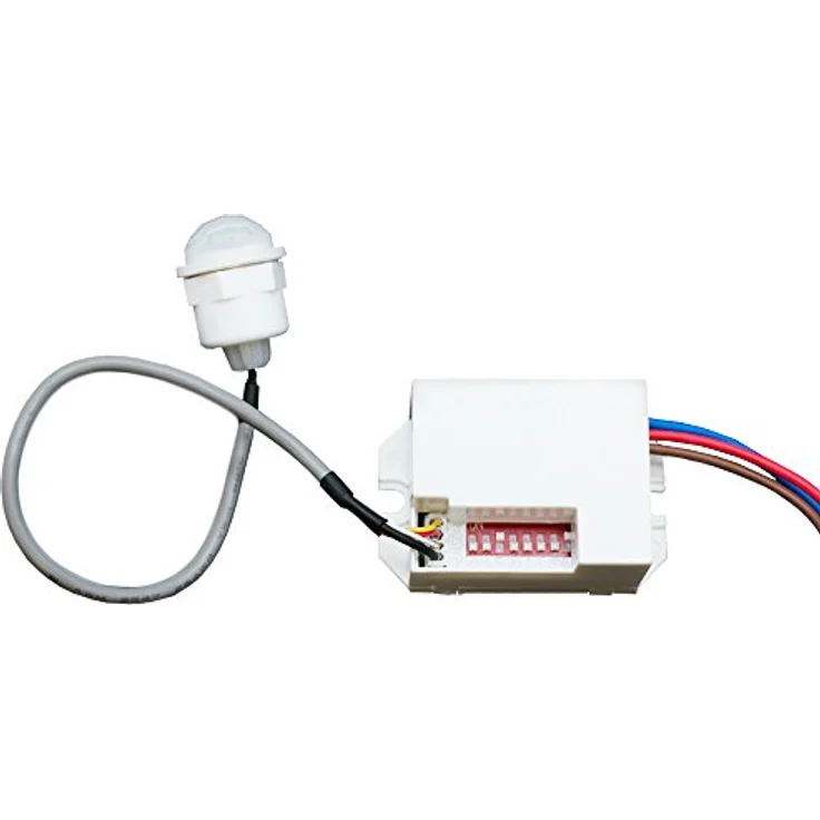 Adapter Universe Mini PIR Bewegungsmelder Infrarot LED 100° Sensor Detector, spritzwasserdichtes Gehäuse, 220-240V/AC, LED geeignet, für Innen- und Außenbereich, 800 Watt geeignet, 100° Induktionswinkel, weiß – Bild 3