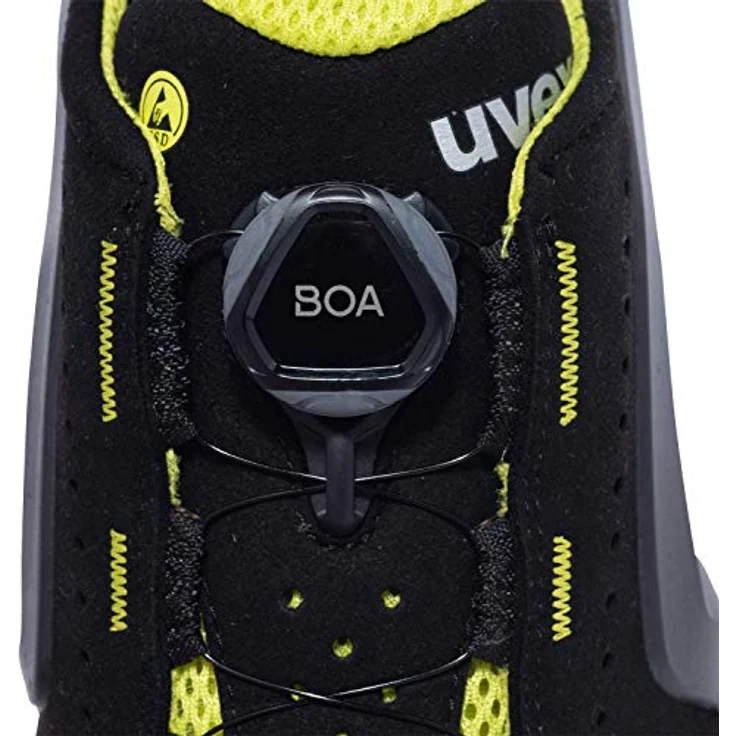 Uvex 1 X-Tended Support BOA - Sicherheitsschuhe S1P SRC ESD - Schwarz/Lime - Gr. 45 – Bild 3