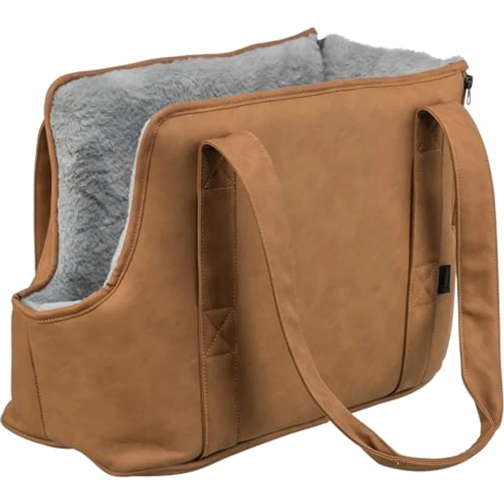 TRIXIE Transporttasche Evelyn für Hunde in braun/grau - praktische Tragetasche mit Zeitlosem Design, 28848 – Bild 1