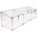 Grindi Frühbeet Mini Gewächshaus aus Aluminium für den Garten Balkon polycarbonat 4 mm, 180X51X51cm arretierbares Dreifachdach nutzbar als Treibhaus Tomatenhaus Frühbeetkasten Magnolia III, freistehendes Gartengewächshaus in Silber