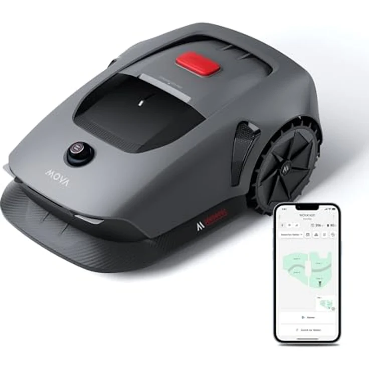 MOVA MOVA 600 Kit, Rasenmäher Roboter mit 81x Ersatzmesser, 3D-LiDAR, genaue Kartierung bis 600 m², smarte Hindernisvermeidung, App-Steuerung, U-förmiges Schneiden – Bild 1