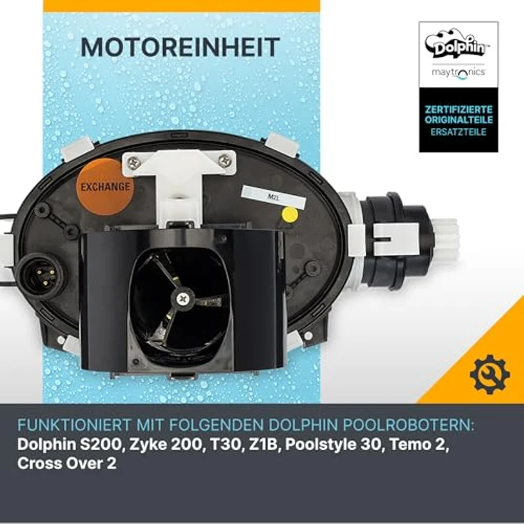 Dolphin Motorbox S2 9995387-EX, Ersatz-Motoreinheit für Poolroboter, kompatibel mit Triton PS, S200 und weiteren Modellen – Bild 2