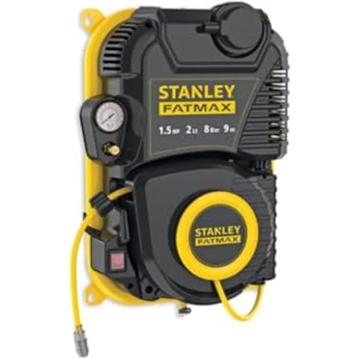 Stanley Kompressor Wall Tech, Platzsparend, Ölfrei, 8 Bar, 2 l – Bild 1
