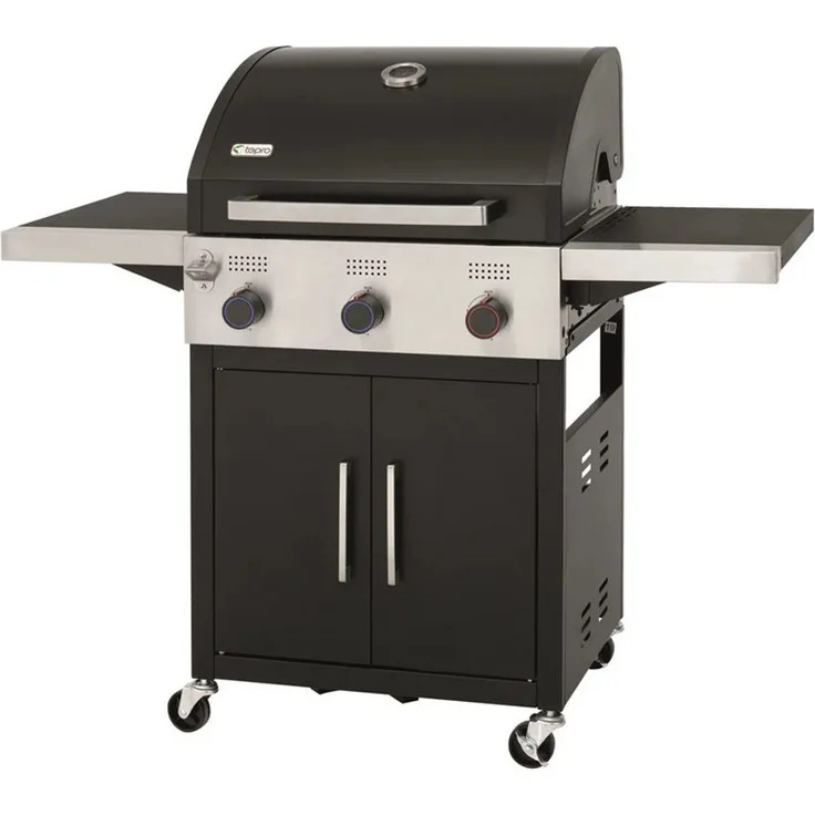 Tepro Gasgrill Keansburg 3 SE, 3-Brenner, Gussrost, abklappbare Seitenablagen