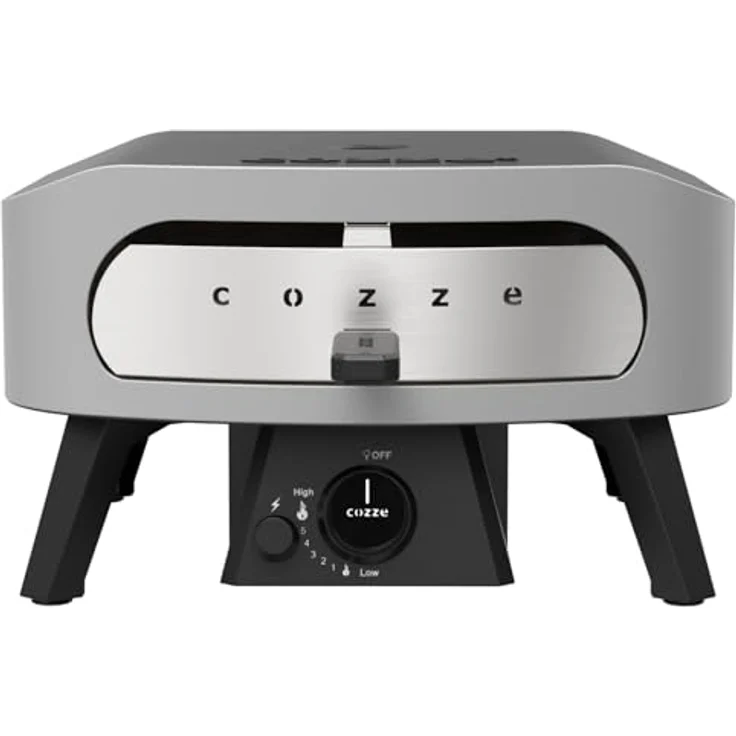 Cozze Pizzaofen Classic, Gasofen mit 6000 W Leistung, graues Edelstahl-Design, 13 Zoll Format – Bild 5