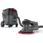 MENZER Exzenterschleifer ETS 150 2.5 + VCL 530 PRO Antistatic, max. 10000 U/min, (Set), Nass-Trocken-Sauger, blau