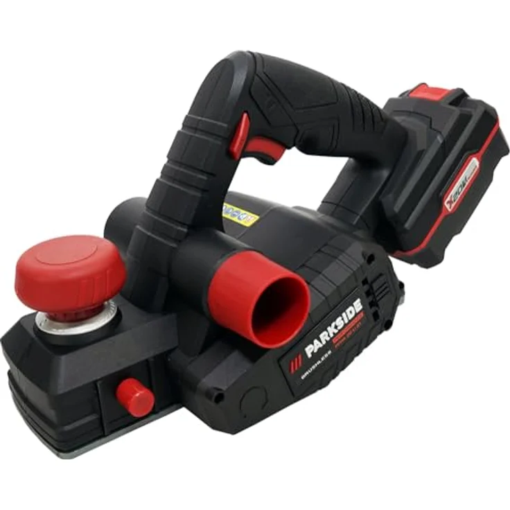 HEADNMORE® Bundle - PARKSIDE PERFORMANCE® 20V Akku Hobel PPHA 20, inkl. 4Ah Akku, bürstenloser Motor, 82 mm Hobelbreite, externer Spanabsaugungsanschluss, schwarzer Transportkoffer + Schlüsselanhänger – Bild 2