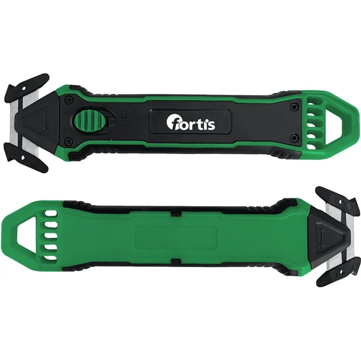 fortis Sicherheits-Kartonöffner, ergonomisches Cuttermesser mit verdeckter Klinge und wechselbarem Klingenkopf