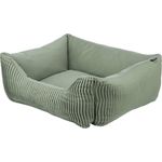 TRIXIE Tierbett Bett Marley salbei für Katzen, rutschfester Boden, waschbar bei 40°C, Canvas