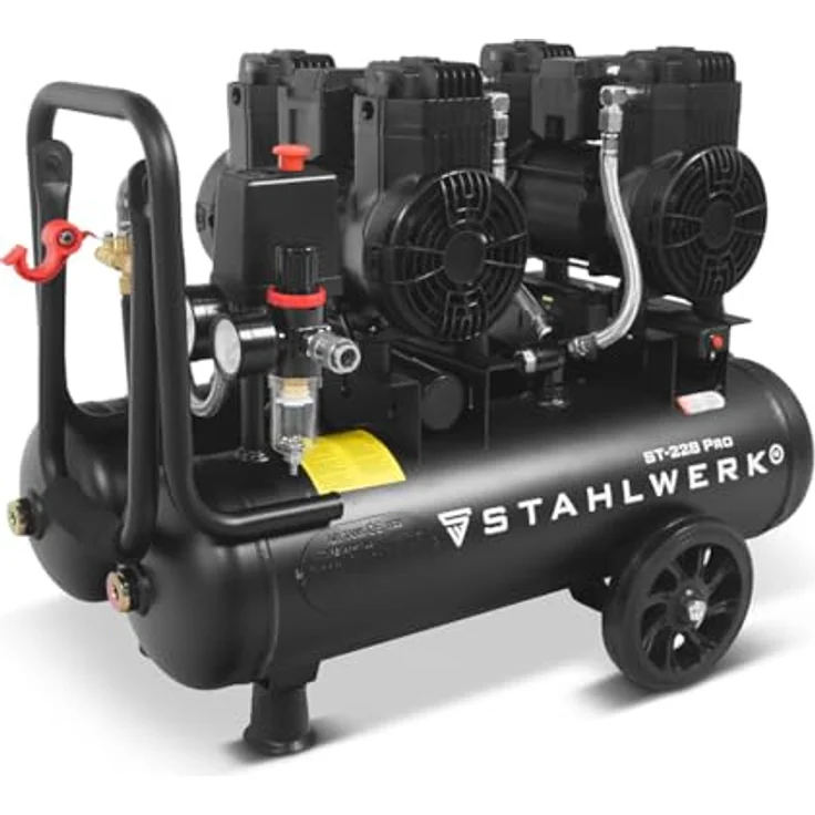 STAHLWERK Kompressor ST-228 Pro, ölfreier Druckluftkompressor mit 8 bar, 22 L Kesselinhalt, 3,54 PS und 410 l/min Durchsatz – Bild 9
