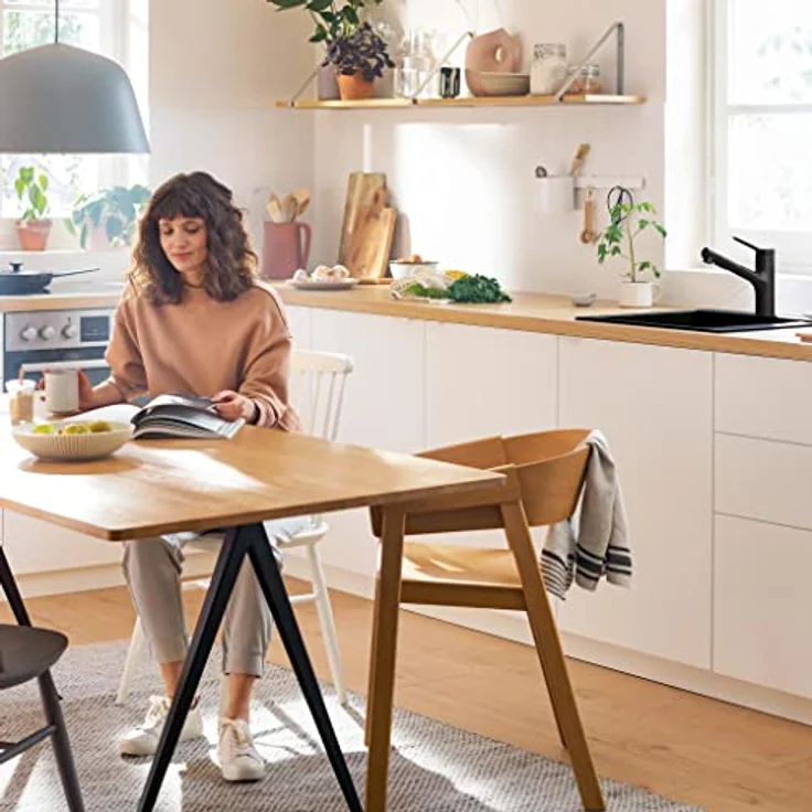 hansgrohe Zesis M33 Einhebelküchenmischer mit Ausziehbrause, Mattschwarz, ComfortZone 150, 150° Schwenkbereich, 8,2 l/min Durchflussmenge – Bild 7