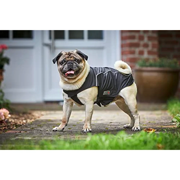 Wolters | Regenjacke Easy Rain für Mops&Co. schwarz/schwarz | Rückenlänge 34 cm – Bild 4