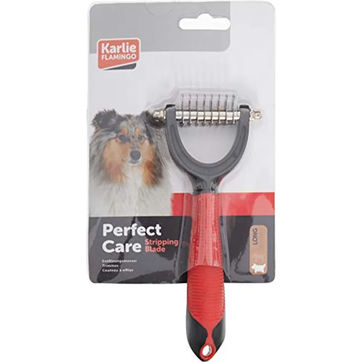 Karlie Entfilzer mit Griff L: 8 cm B: 7.5 cm H: 3.5 cm rot-schwarz