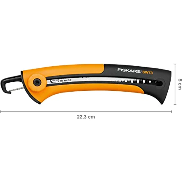 Fiskars Handsäge für frisches Holz, Grobzahnung, Sägeblattlänge: 16 cm, Einziehbar, Rostfreies Stahl-Sägeblatt, Schwarz-Orange, Xtract, SW73, 1000613 – Bild 5
